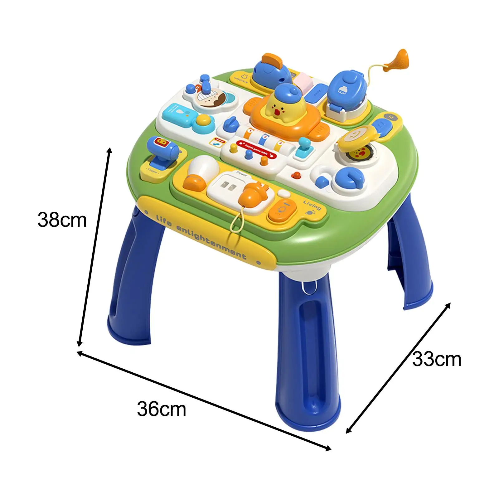 

Busy Activity Table Toy Multifunctional Sensory Board Role Playing Preschool Playset Learning Table Development Montessori Toys