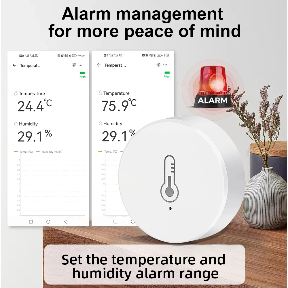 Haozee Ewelink Zigbee 3.0 Temperature And Humidity Sensor Remote Monitor Battery