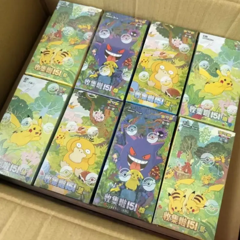 Auf Lager Vereinfachte Chinesische Pokemon TCG SV 151 Serie Karten Ponyta Gengar Seltene Holo Sammelkarten Spiel Geschenk Spielzeug für Fans