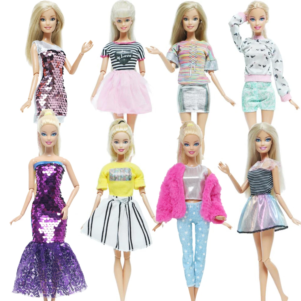 Manual da roupa do vestido de moda casual vestir saia artesanal roupas  modernas para barbie boneca acessórios diy meninas brinquedos artesanato  material - AliExpress