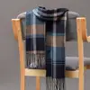 Men's Scarf Winter Thick Warm Plaid Fringed Tassels Cashmere Business Long Scarf Wraps Camping Hiking Scarf Shawl Classic Scarf 1
