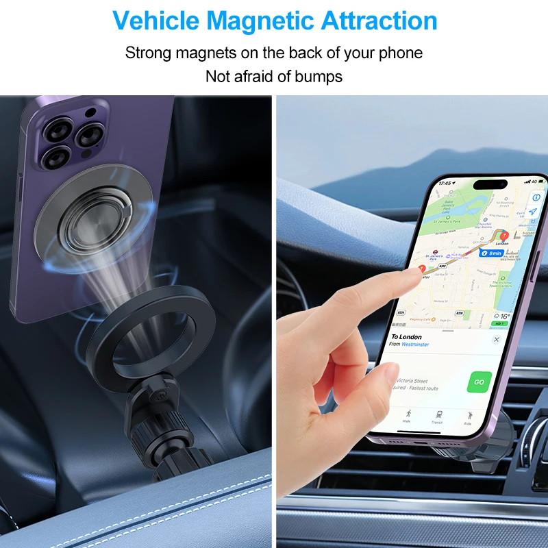 Tenmtoo кольцо для телефона держатель для MagSafe Регулируемый магнитный захват телефона для iPhone 14 13 12 Совместимость с магнитным автомобильным креплением чехол