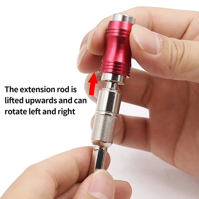 Punte per cacciavite ad anello magnetico esagonale da 1/4 "Punta per trapano Asta di prolunga con angolo da 0 a 20° Supporto a cambio rapido Utensili manuali per lavorazione del legno_voghion.com