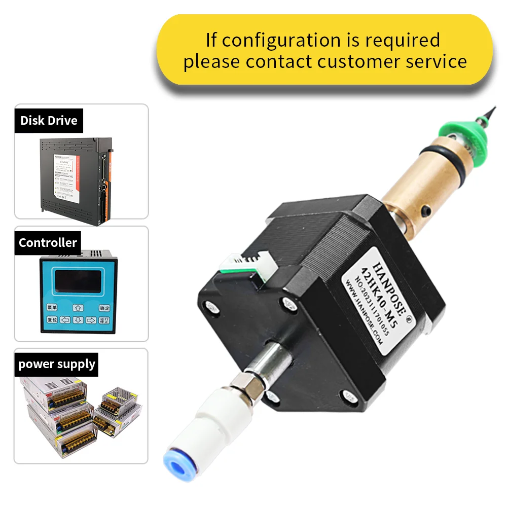 1.2A 0.19N.m SMT 라벨링 기계 42HK40 흡입 노즐 회전식 진공 흡입컵 20 중공 스테퍼 모터 장착 헤드 세트
