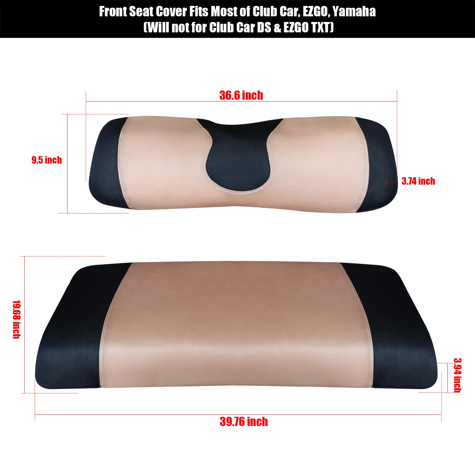 Fashion Cushion Cover Golf Cart Accessories Seat Cover Set Heat Washable Polyester Mesh Cloth for Club car / EZGO / Yamaha golf cart seat cover