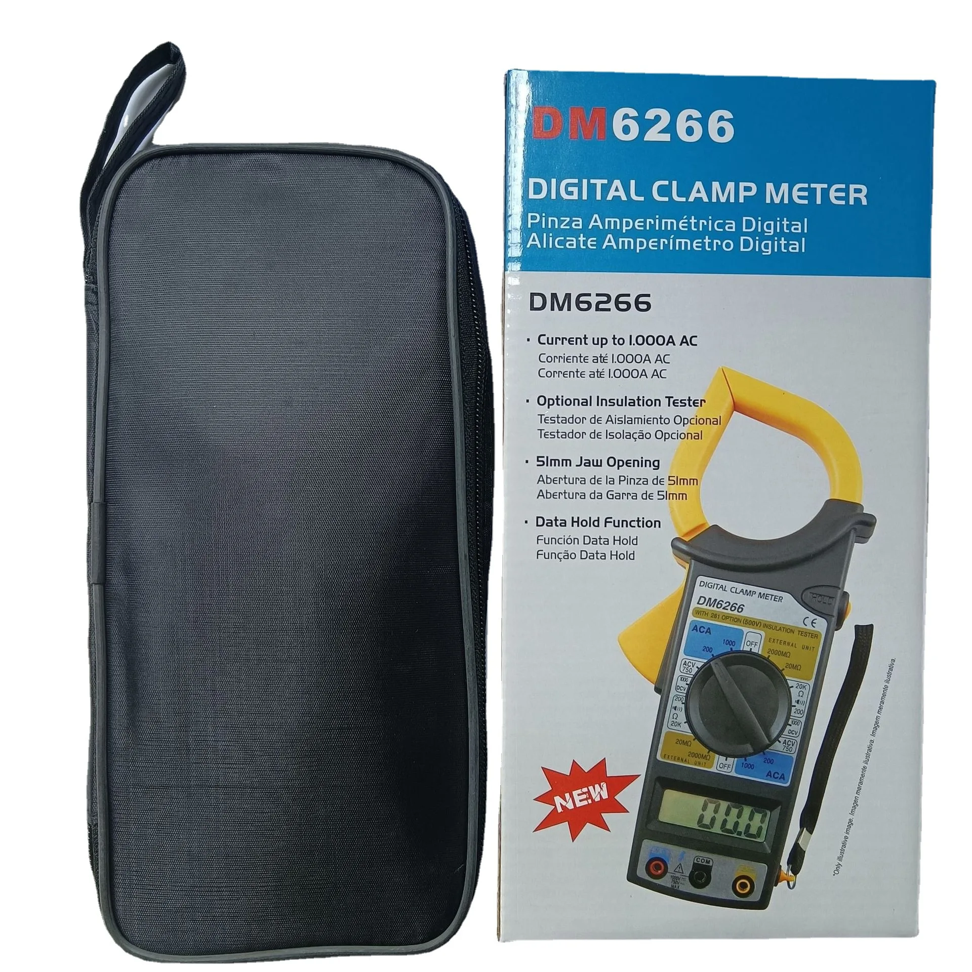 Digital Clamp Multimeter DT266 Professional Clamp Meter AC DC 1000V Current Voltage Tester Multimeter Pliers Ammeter In Stock