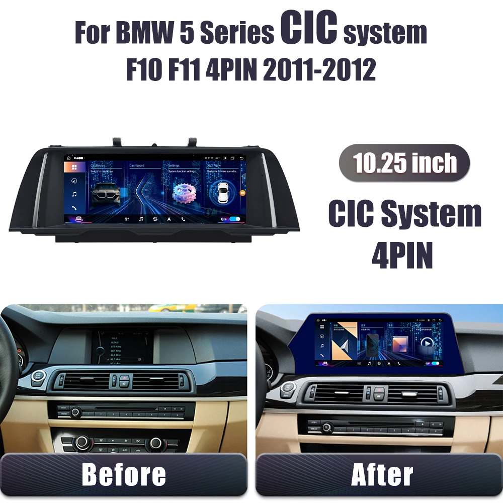 LCD Digital Dashboard Cluster Panel Cockpit Voor For BMW 5 Series (CIC NBT) F10 F11 4,6PIN 2011-17 RHD Radio Android 13.0 Player