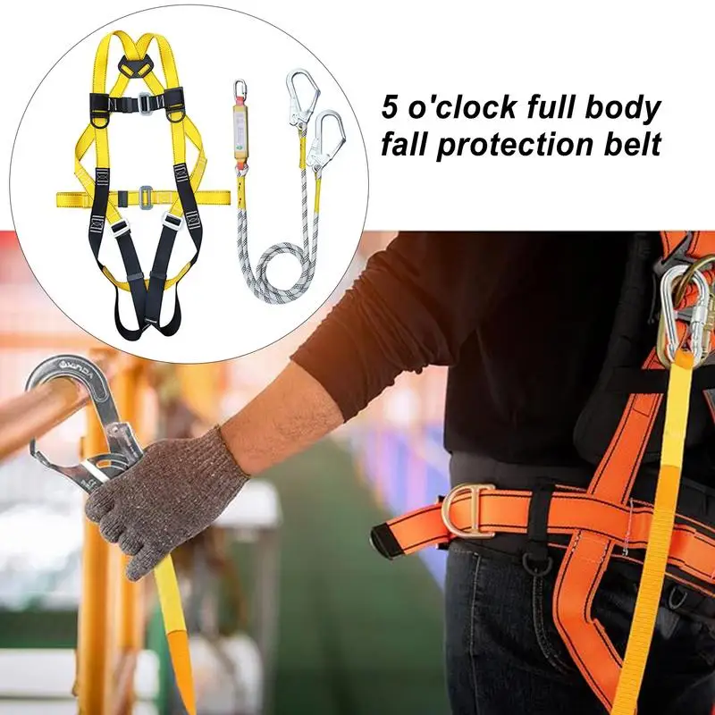 Aerial Work Safety Belt Full Body Five Point Harness Safety Rope for Outdoor Climbing Training Construction Protection Equipment - 4