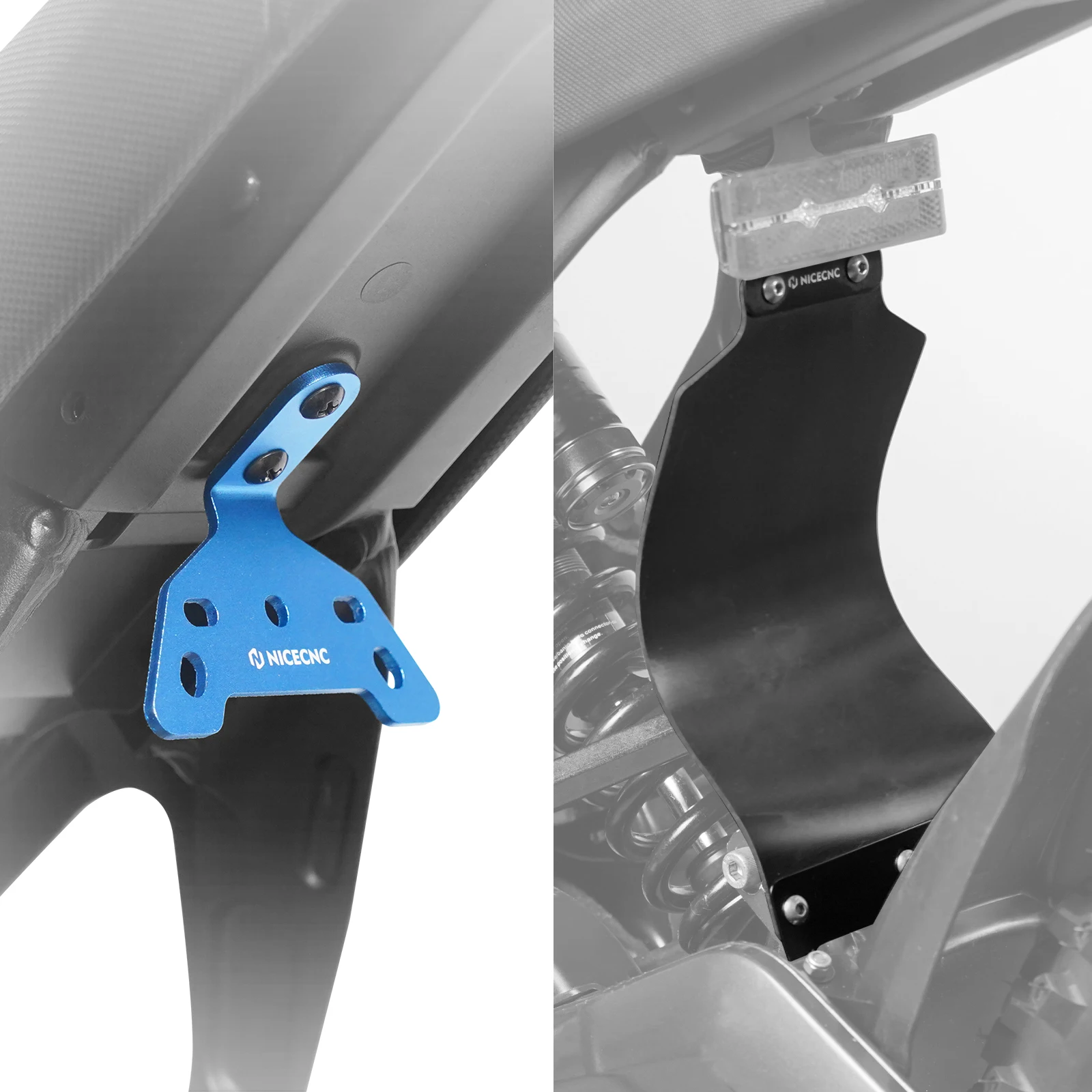 Für Surron Light Bee X Light Bee S L1E Segway X160 X260 Elektrofahrrad Hinterradstoßdämpfer Kotflügel Schlammschutz & Rücklicht-Montagehalterung – Detail 13