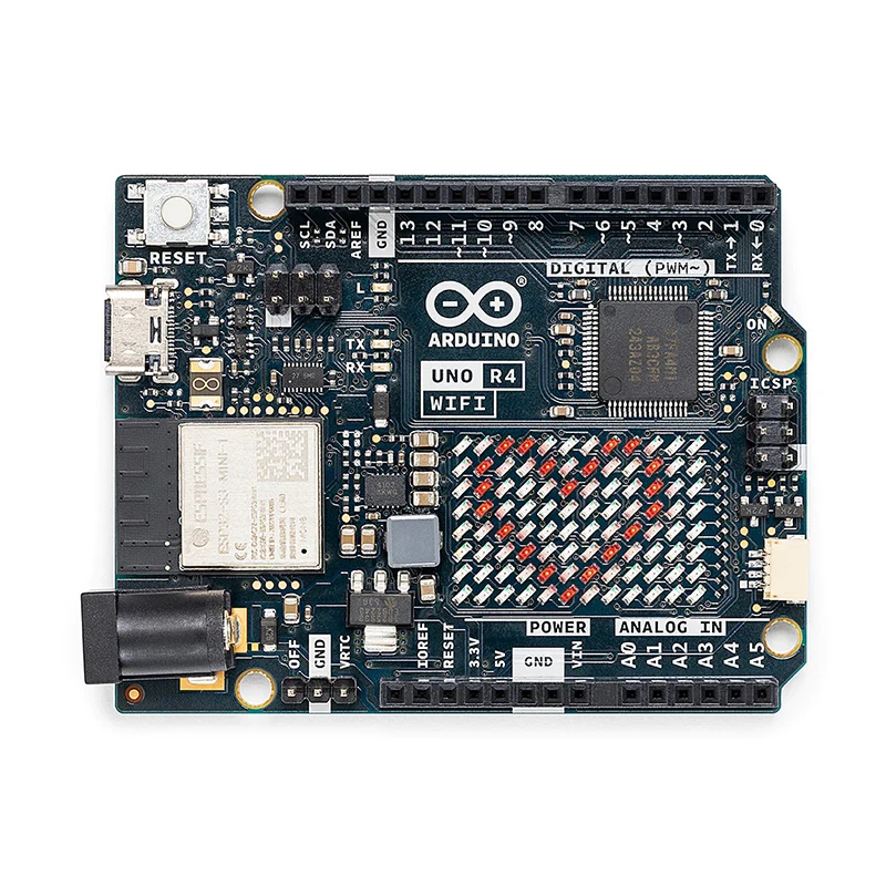 Фото Оригинальная плата разработки Arduino UNO R4 WiFi ABX00087, объединение микропроцессора RA4M1 со стандартом детской №3