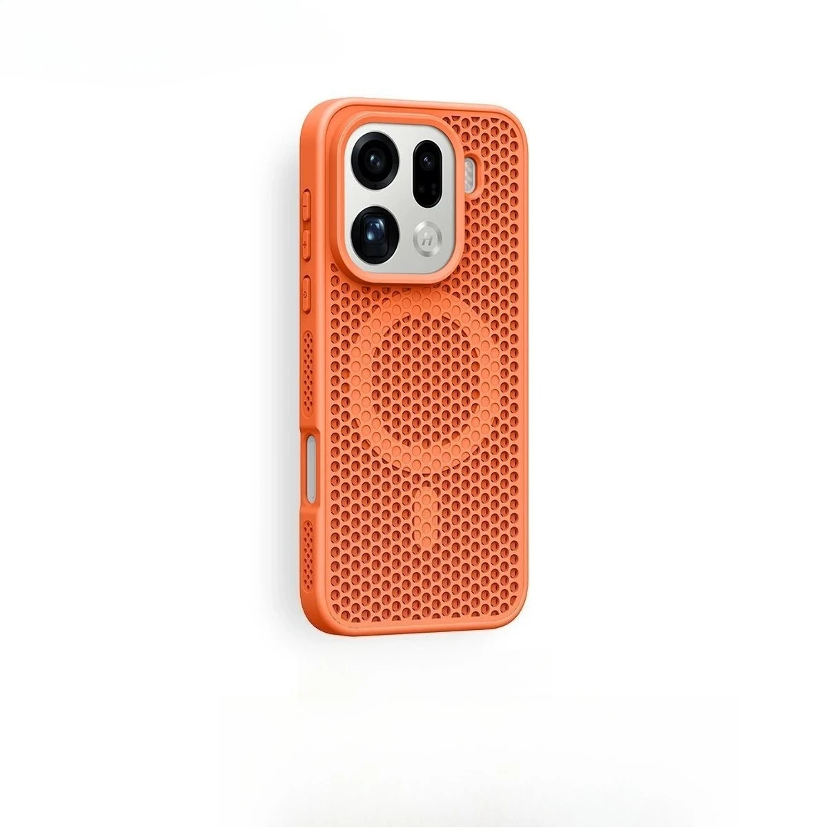 Fashion Honeycomb Magnetic Phone Case with Wireless Charging and Shockproof Protection