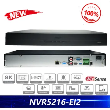 Dahua Original NVR5216-EI2 16CH 1U 2HDDs WizSense Network Video Recorder Supports 8K HDMI Output Supports N+M Cluster and ISCSI 1
