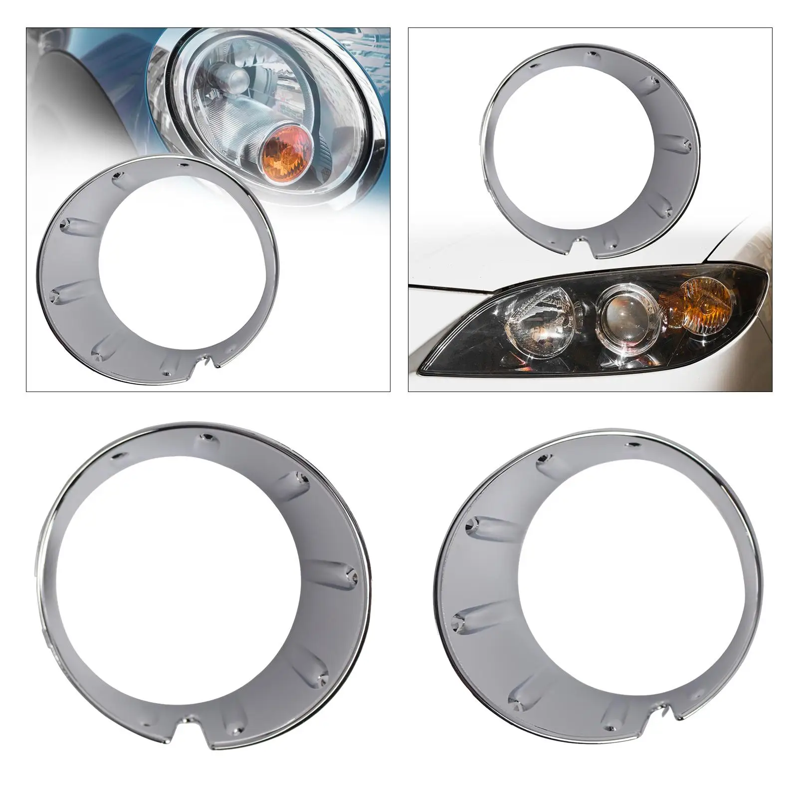 Front Fog Light Ring Cover Protector Auto Accessories Durable Replacement Parts Decoration for R55 R56 R57 R58