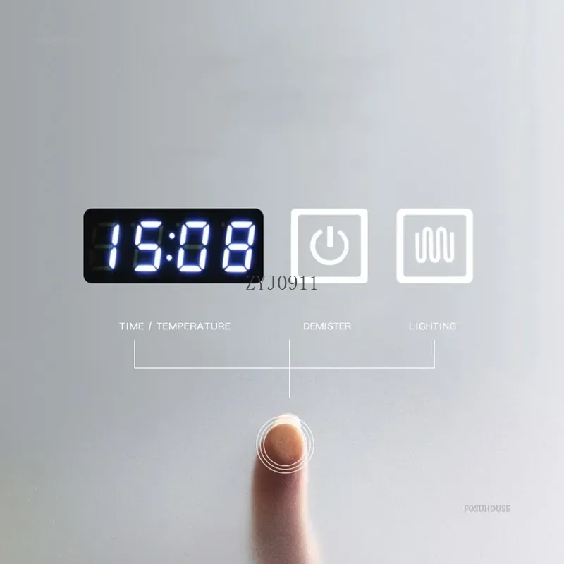 Nordic Smart Bathroom Mirror Cabinet Separate Wall-mounted Simple Bathroom Dressing Storage Cabinets Furniture E