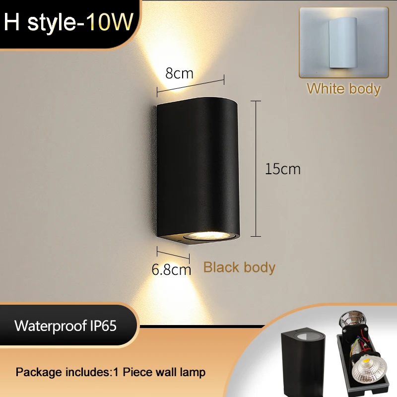 Led Wall Light IP65 4W 6W 8W 10W 12W Waterproof Outdoor indoor Led Wall Lamp modern Aluminum AC90~260V Porch Light modern wall lights Wall Lamps