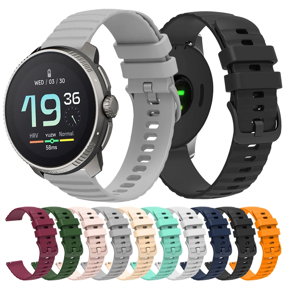 Per Suunto Vertical / 9 Peak Pro Dlc / Suunto Race 20 22Mm Cinturino In Silicone Morbido Per Bracciale Suunto9 5 Peak / 3 Fitness Strap