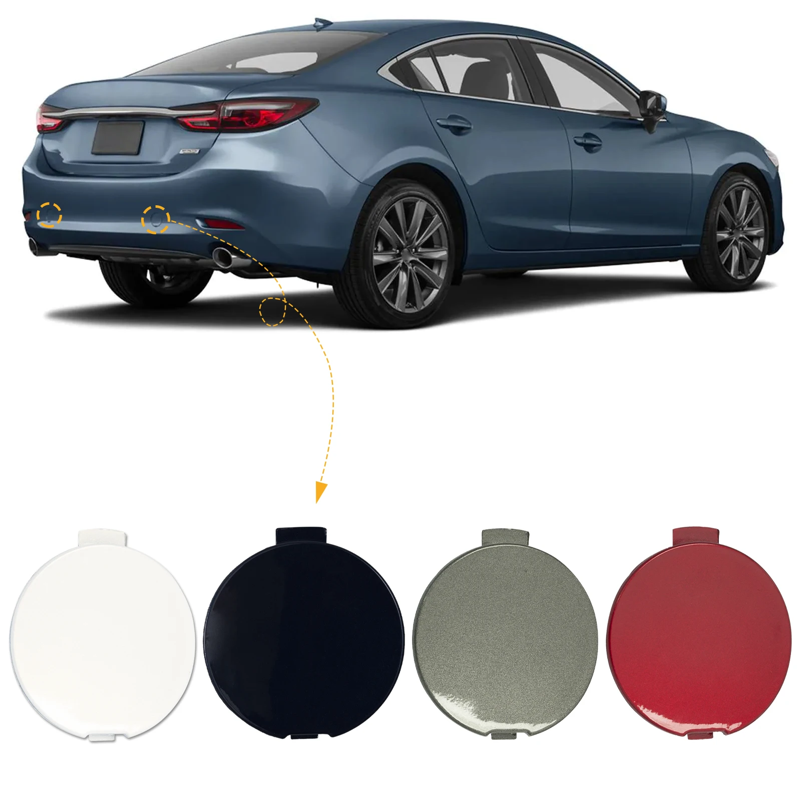 RearBumperTowHookCapTowingEyeCoverForMazda6Atenza20182021