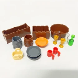 Farm Tools and Kitchenwares DIY Building Blocks - Miniature Tool Set for Creative Play and Decor (Kitchenwares)