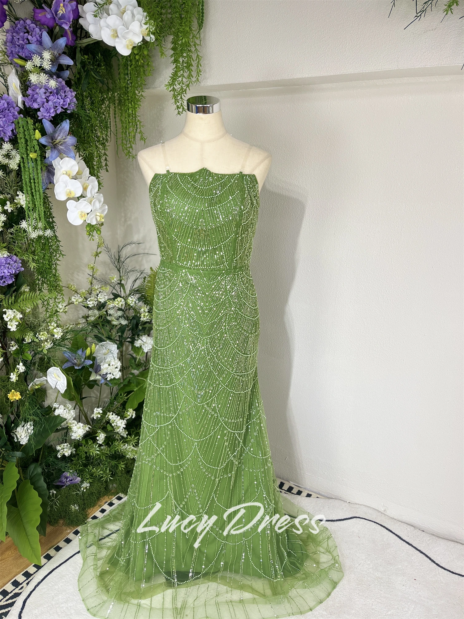Lucy Customized Party Dress Rose Red Evening Wedding Luxury Dresses Women 2024 Ball Gowns Robes De Cocktail Prom فساتين سهرة 3
