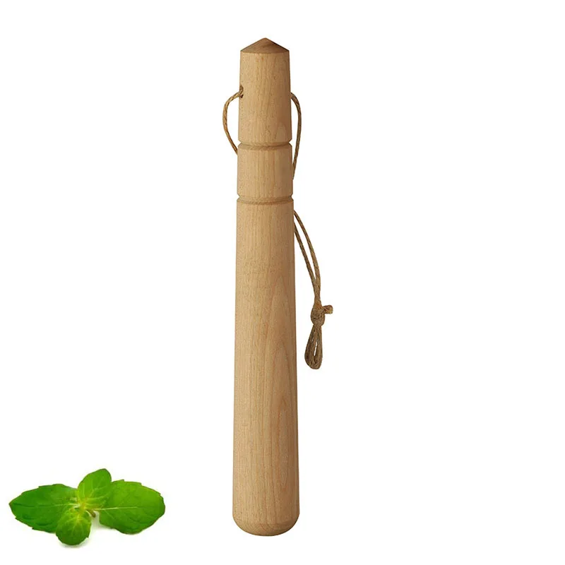 Wood Cocktail Muddler 24cm (10.6 Inch) Hardwood Mojito Drink Muddler Home Bar Tool Bar Tools