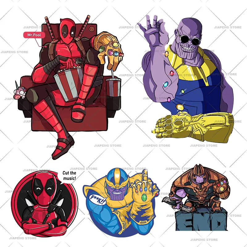Disney Thanos Venom Heat Transfer Adesivi In Vinile Per Felpa Con Cappuccio Iron On Transfers For Clothing Jacket Cool Cartoon Patch Applique