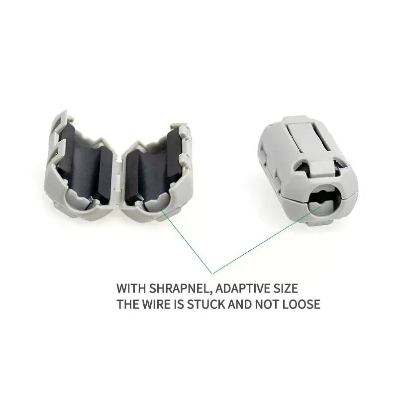Magnetic Ferrite Filter 10Pcs Magnetic ring Ferrite Filter anti-interference shield removable EMC inner diameter 3.5MM 5/7/9/11/13/15MM