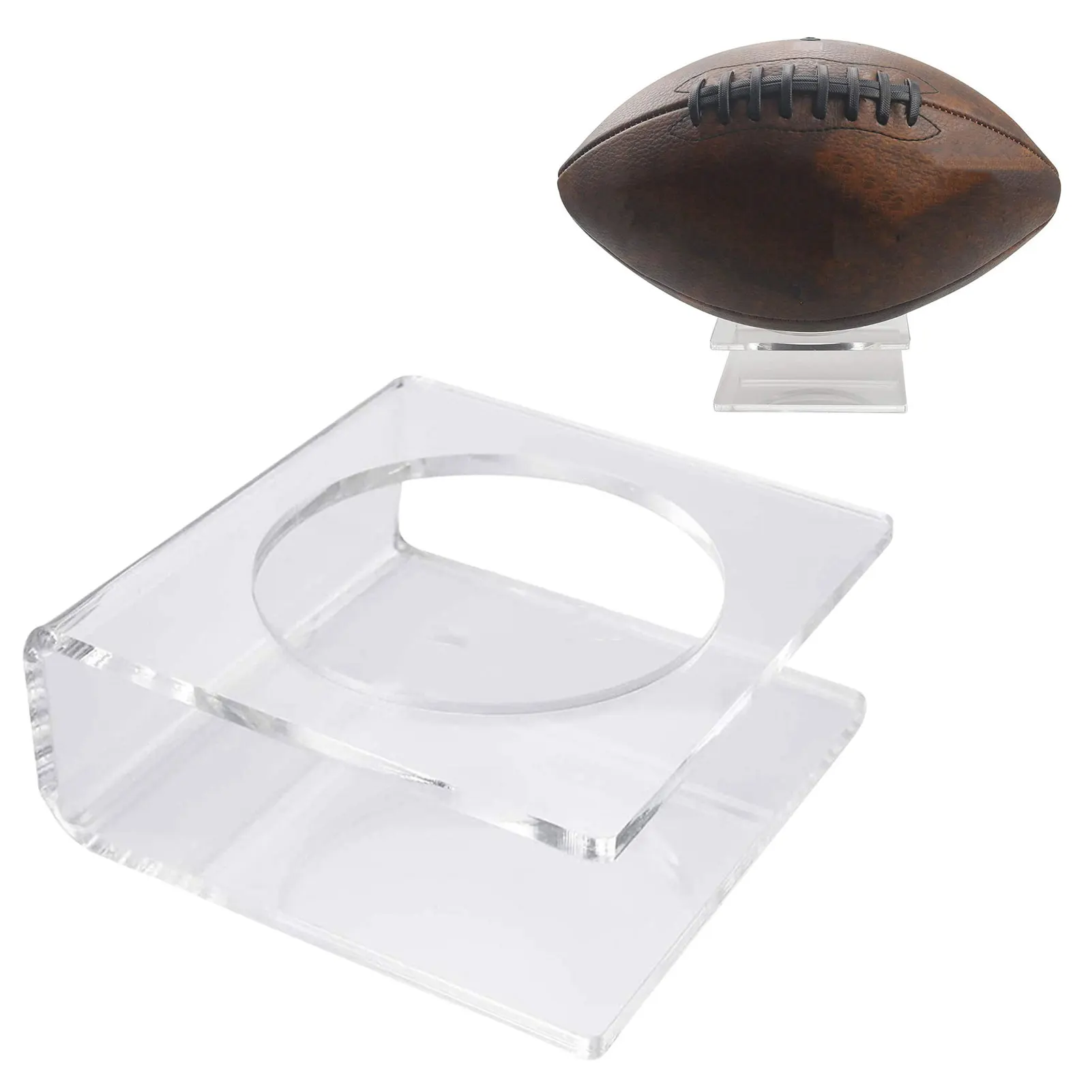 Transparent Ball Stand Acrylic Football Soccer Ball Display Stand Rack