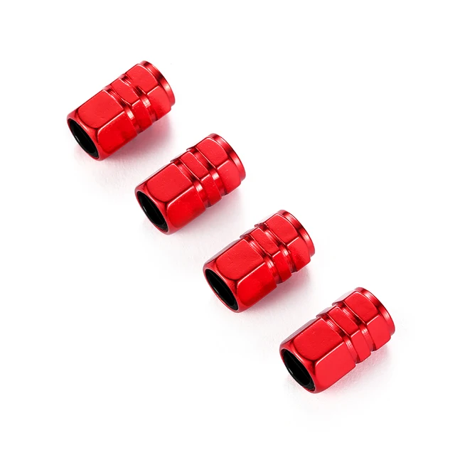 4pcs Car Valve Laser Metal Logo Auto Parts for Honda Camry 2001 Civic XR-V HR-V City Accord Odyssey Spirior CRV Car Accessories Red