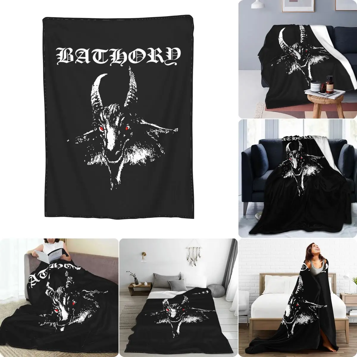 Ультрамягкое Флисовое одеяло Bathory Legend Of Black Metal Quorthon