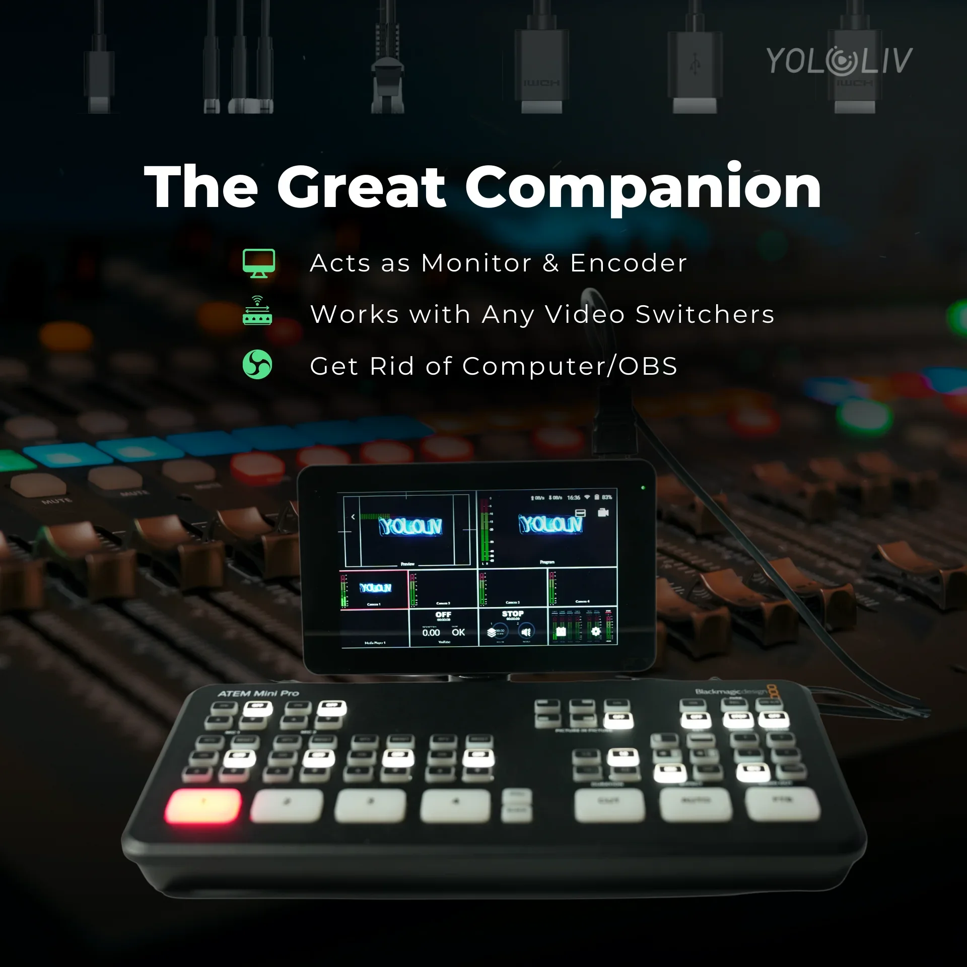 &middot;YoloLiv YoloBox Mini Ultra-Portable All-in-One Smart Live Streaming Encoder & Monitor