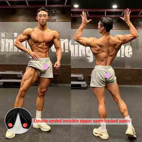 Summer Workout Shorts Men's Invisible Open Crotch Shorts Men's Training Shorts Sports Runn Pants Basketball Shorts Men Sex Pants