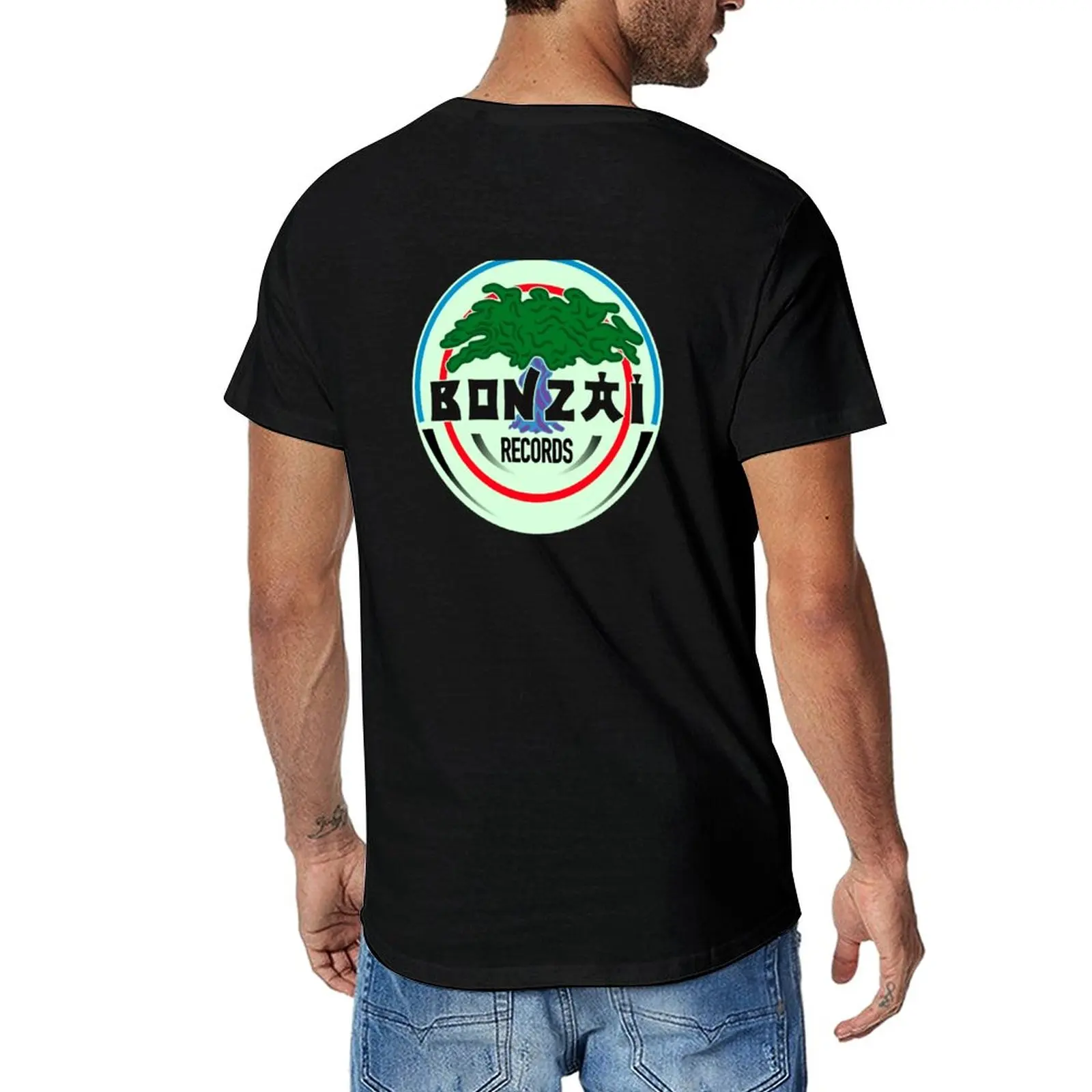 New Bonzai Records T-Shirt Kawaii Clothes Anime Clothes Magliette Alte Da Uomo