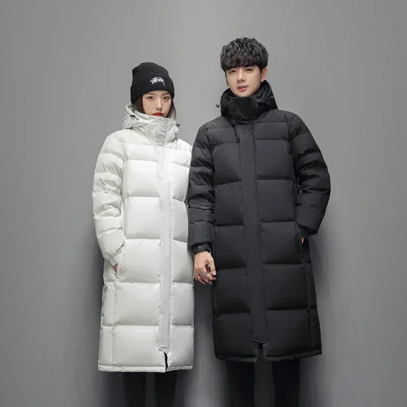 New Winter Long Puffer Jackets for Men and Women Hooded Casual Duck Down Coats Quality Couples Outdoor Windproof Warm Jackets 5X