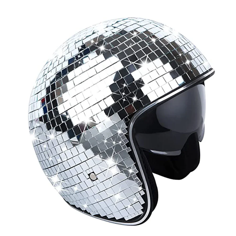 Disco kugel helm Party dekor Glitzer glas Disco kugel kappe Disco