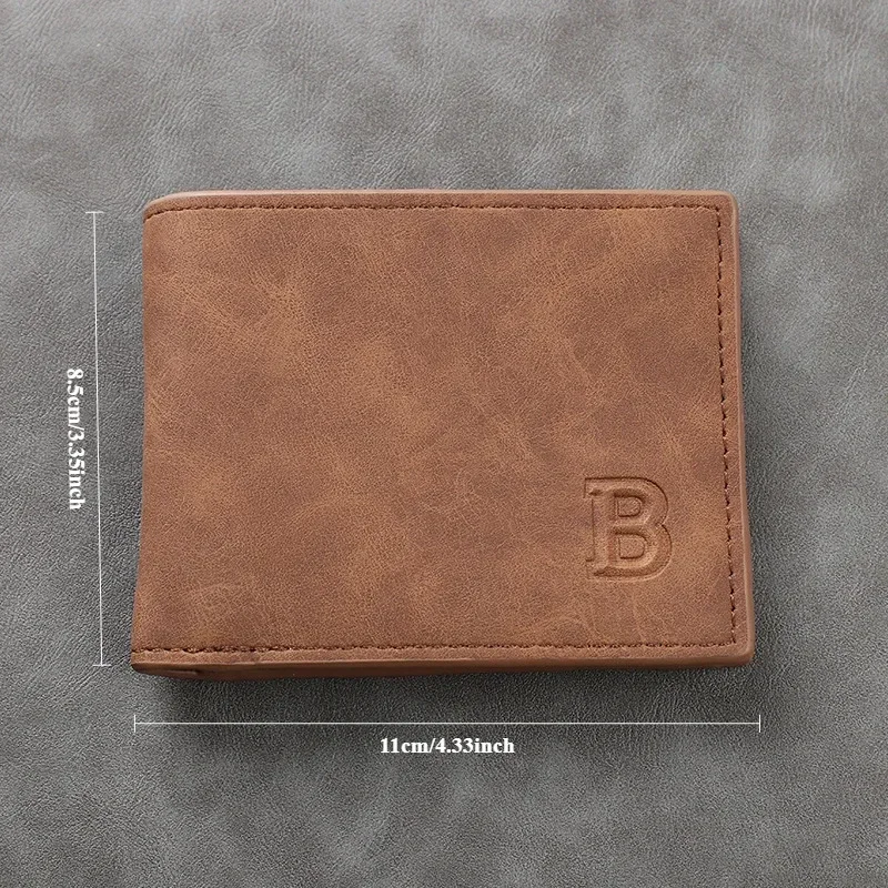 Retro Matte Carbon Fiber Wallet for Men, Slim Vertical Multi-Card Holder - Fashionable & Functional Minimalist Design Пакет  지갑