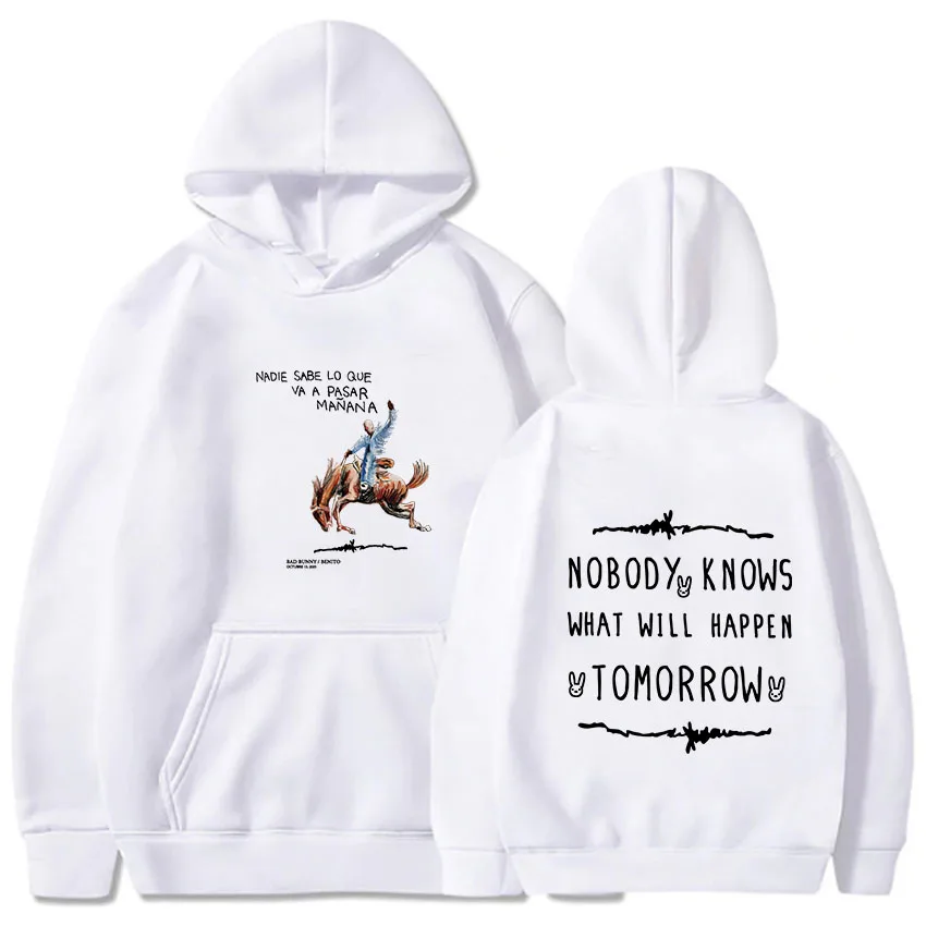 Bad Bunny New Album Nadie Sabe Lo Que Va Pasar Manana Vintage Style Clothing Men Women Harajuku Casual Sweatshirts Streetwear