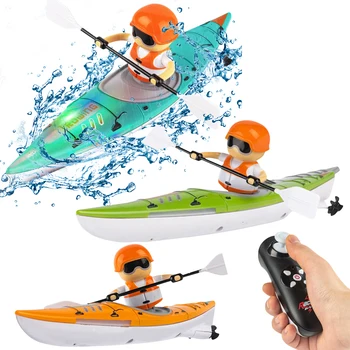 2.4G Waterproof Ship RC Boat Colorful Paddle RC Rowing LED Lights Underwater Balance Vehicles Models Toys For Birthday Gift 1