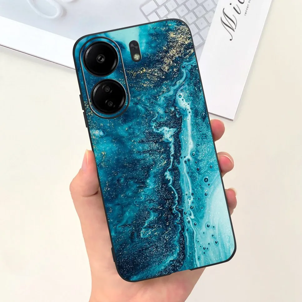 For Xiaomi POCO C65 Case Cute Cartoon Cat Painted TPU Silicone Back Cover For Xioami POCO C65 POCOC65 C 65 6.74 Phone Case Funda