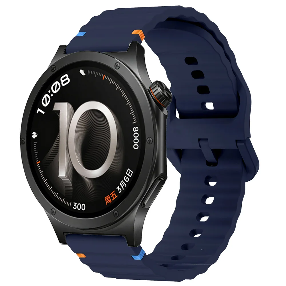 Versatile Wave Silicone Strap - Replaceable Watch Band in 18/20/22mm Sizes