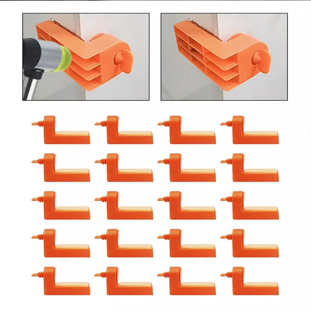 Tile Spacers Tile Leveling Clips Tile Leveling Tools 2-60Pc Male Angle Tile Leveling System Clips Spacers with Tape for Wall Floor Ceramic Fixing Laying Building Construction Tools