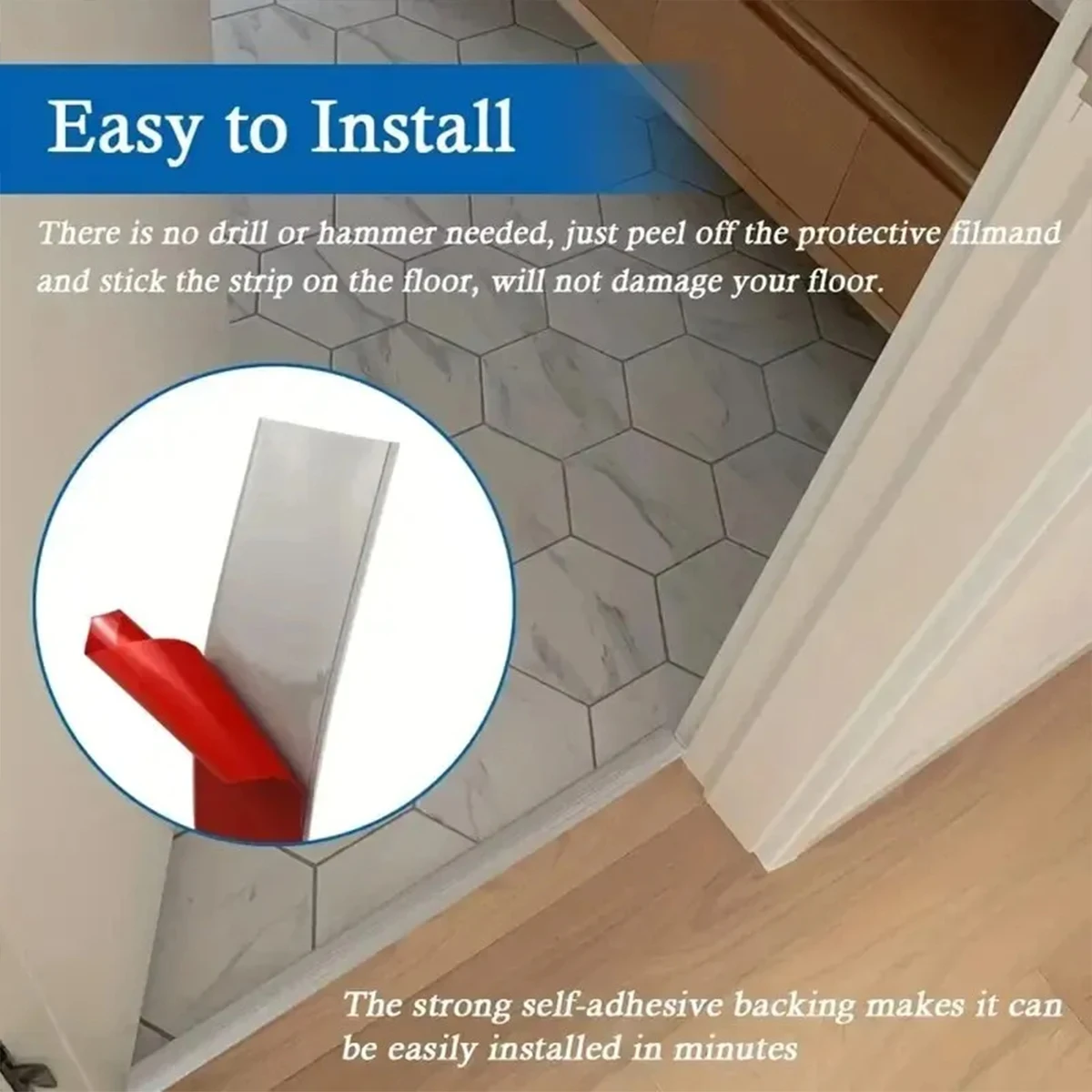 Description Picture 3 of itemFloor Transition Stripflat Divider Strippress Threshold Seam Stripfloor Gap Crimp Edge Stripdecorative