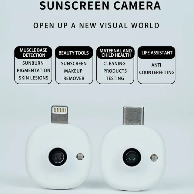 Mini caméra UV pour iPhone téléphone Android Protection solaire faciale Visible caméra UV Portable pour Test de Protection solaire 2