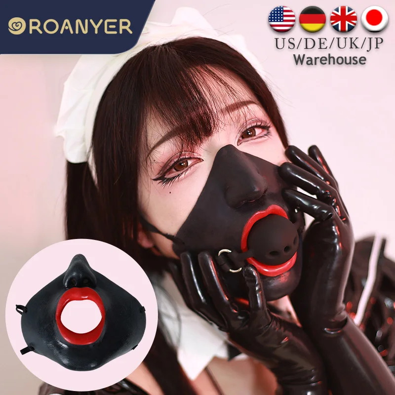 Roanyer Kostums Half Masken Siliconen Halloween Cosplay Realistische Bdrm Masker Face Fetish Geschenken