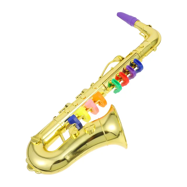 Fake Saxophone Toy Simulation Music Saxophone Model Children's Music Toy Trumpet Musical Wind Instruments Kids Birthday 4