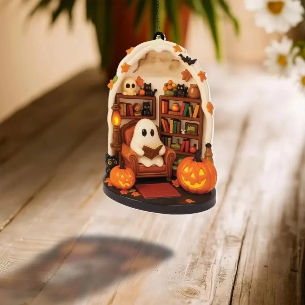 Acrylic Halloween Ghost Pendant Decorations