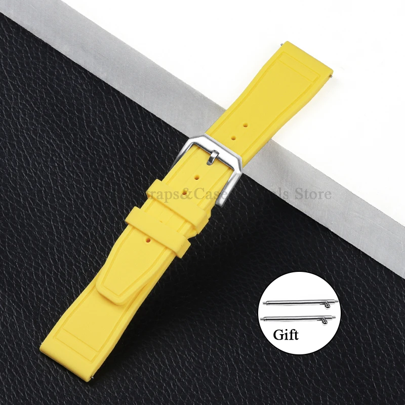 Premium Silicone Watch Strap - Quick Release Rubber Sport Band 20mm 21mm 22mm
