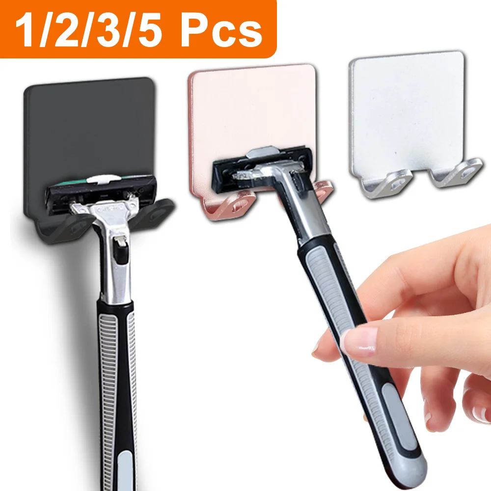 1/2/3/5 Pcs Punch Free Shaving Razor Holder Men Razor Blade Storage