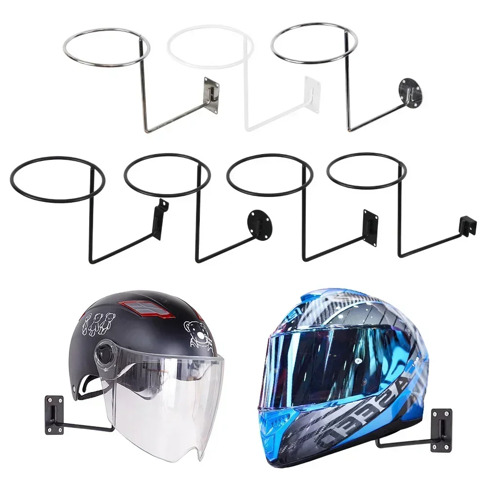 Steel Motorcycle Accessories Helmet Holder Hanger Rack Wall Mounted Hook For Coats Hats Caps Helmet Rack Black Mounts
