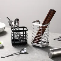 Kitchen Stainless Steel Rectangular Hanging Utensil Drying Rack Home Chopsticks Spoons Drainer Basket Flatware Storage Drainer 1
