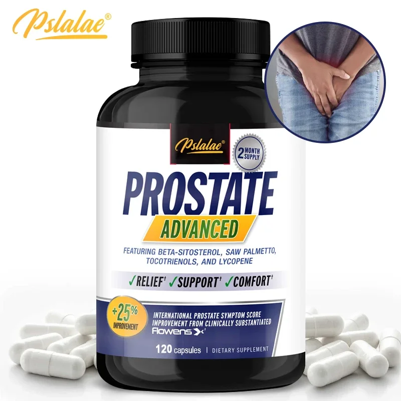 Prostate Progress Capsules Contain Saw Palmetto To Reduce Bathroom Trips Relieve Bladder and Urination Men's Health Supplement saw palmetto supplement
